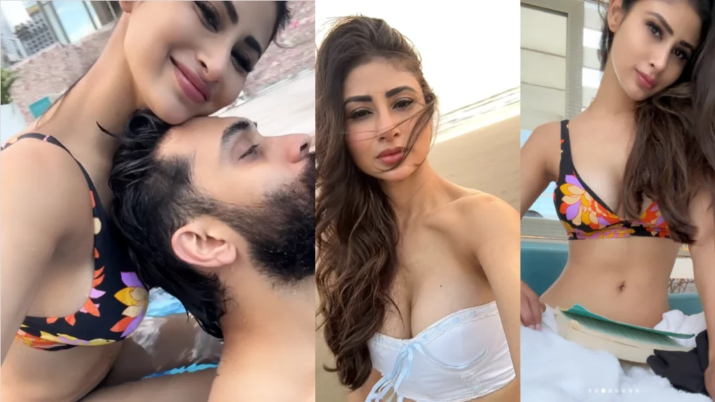 Mouni-Roy-Poses-in-Floral-Bikini